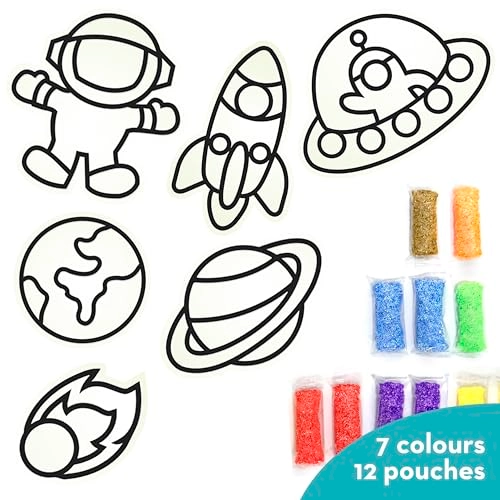 Clay Stickers Space - 3+ years 18 pcs
