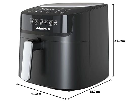 Air Fryer ADAF65BL - Knob Control Cool Touch Handle Detachable Basket