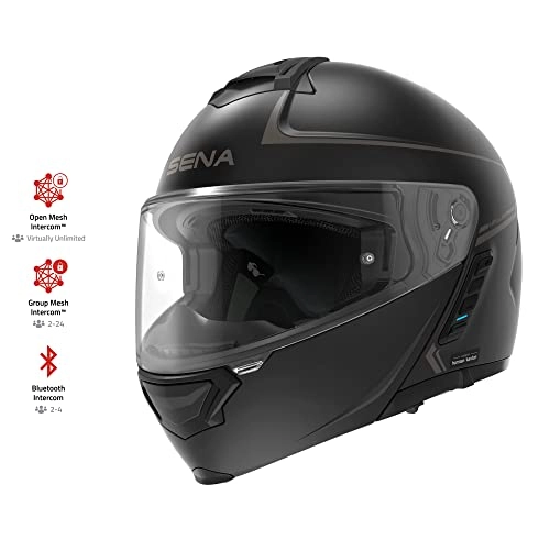Impulse - Bluetooth Mesh Intercom Flip-Up Helmet Black M