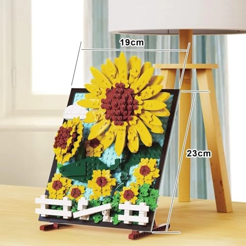 3D Picture Building Block Kit Sunflower - 6+ years 666 pcs