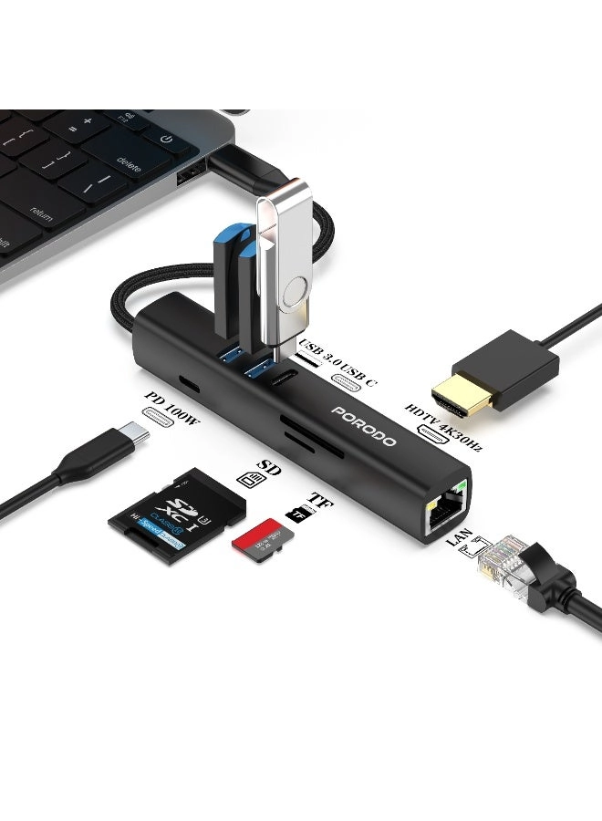8-in-1 Multi-Port USB Hub