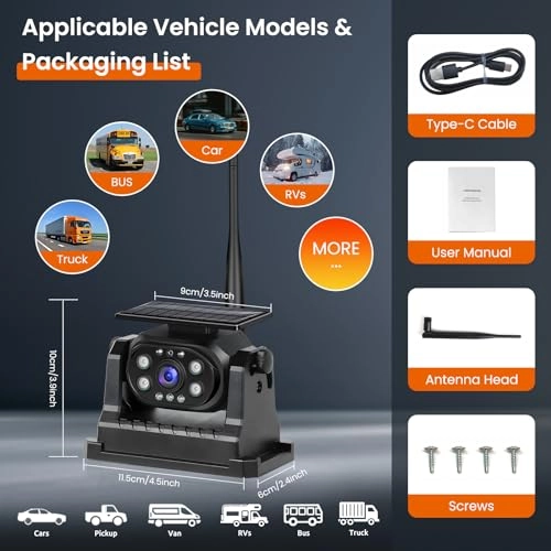 Wireless Backup Camera - Night vision WiFi 1080P