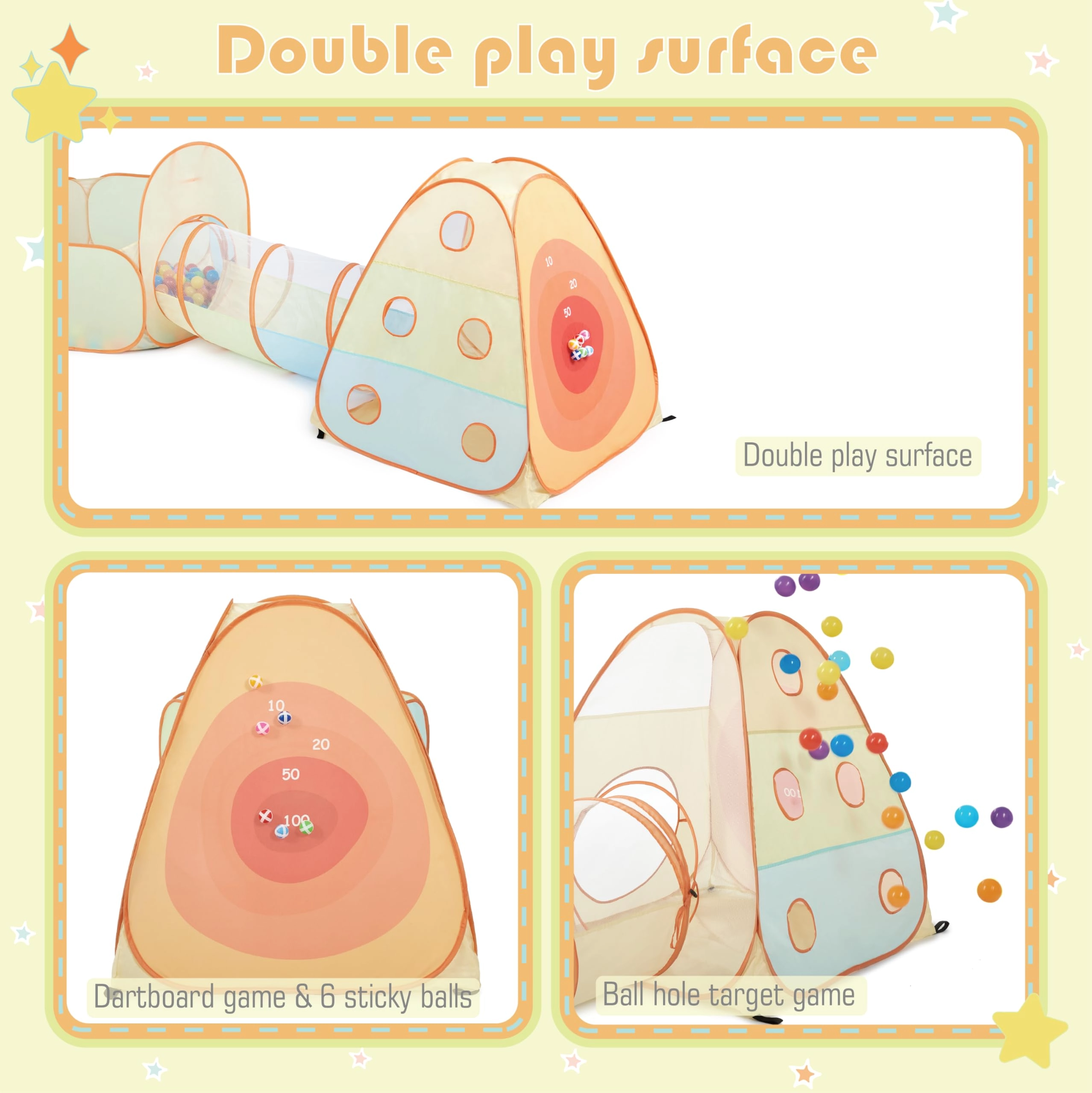 3 in 1 Pop Up Play Tent