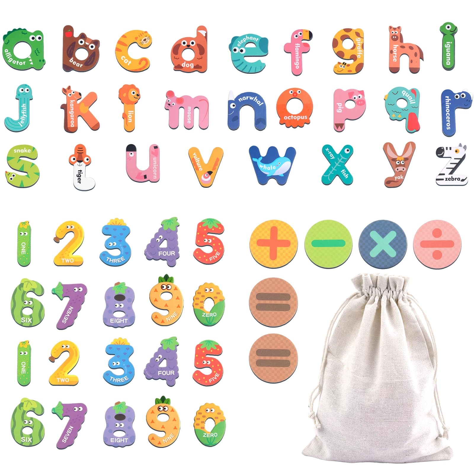 Maxmoc Magnetic Letters and Numbers - 52 pieces