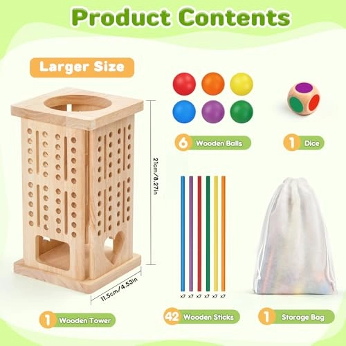 Montessori Wooden Board Game - 3 years+ 42 pieces