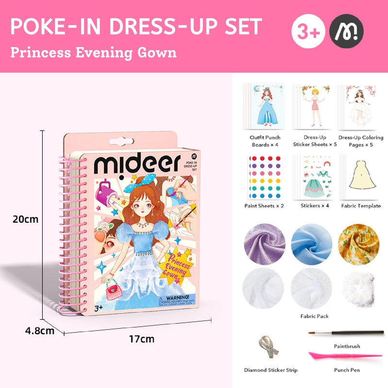 Poke-in Dress Up Kit - Real fabric Needle-free