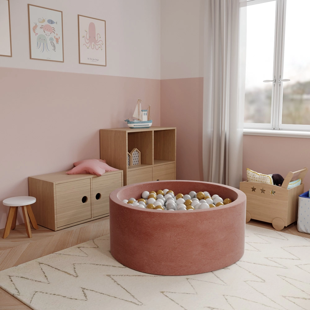 Round Ball Pit - Velvet Marsala 6 months