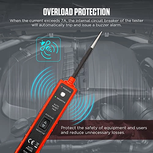 Power Circuit Probe Tester - 7A 6-24V 4M Test Lead