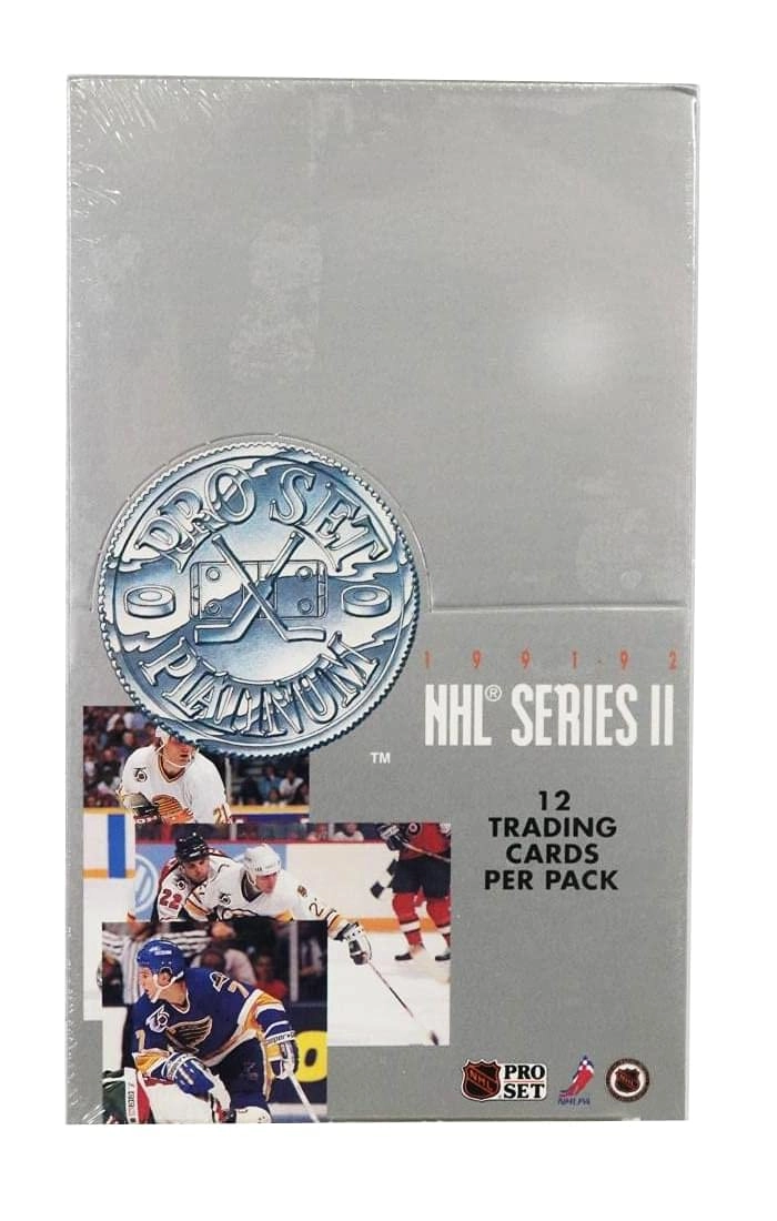 Pro Set NHL 1991/92 Platinum Series 2 HOBBY Box - 36 Packs Per Box 12 Cards Per Pack