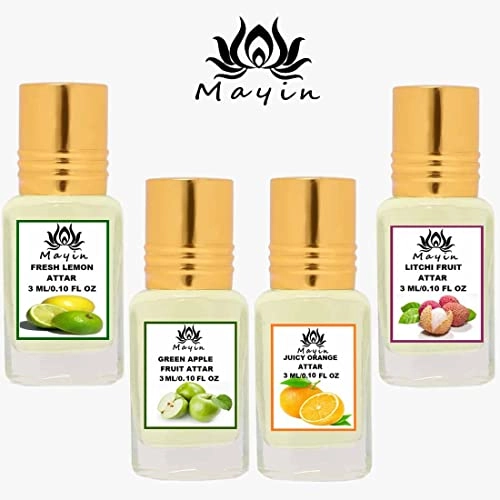 Fresh Lemon + Green Apple + Juicy Orange + Litchi Fruit - Fruity Pack Of 4