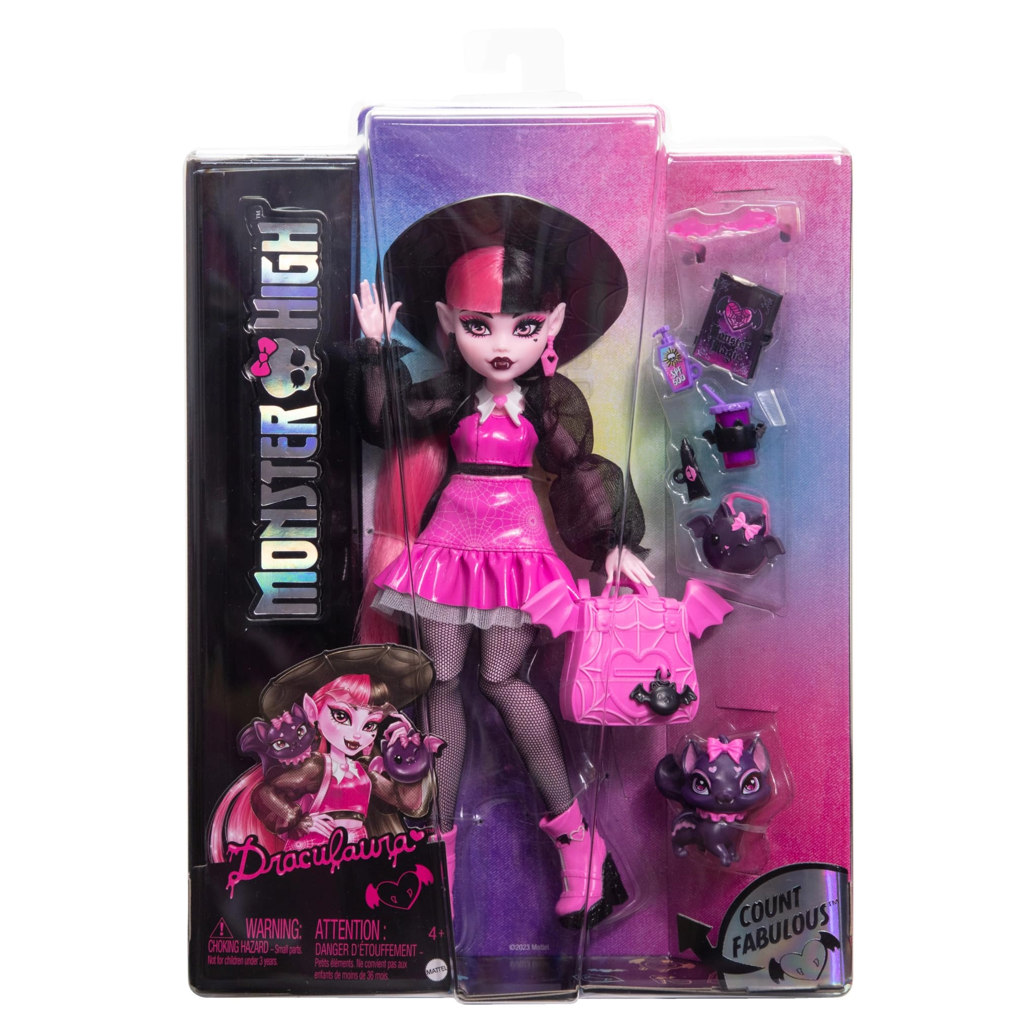 Draculaura Fashion Doll - Count Fabulous Accessories Ages 4+