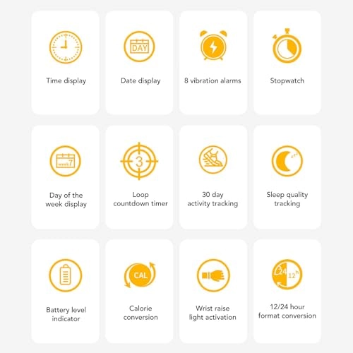 Vibrating Alarm Reminder Watch - LED Activity Tracker Sleep Analysis