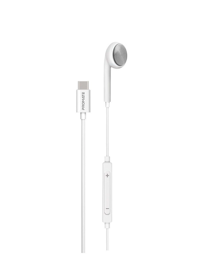 Promate Ergonomic In-Ear USB-C Wired Mono Earphone