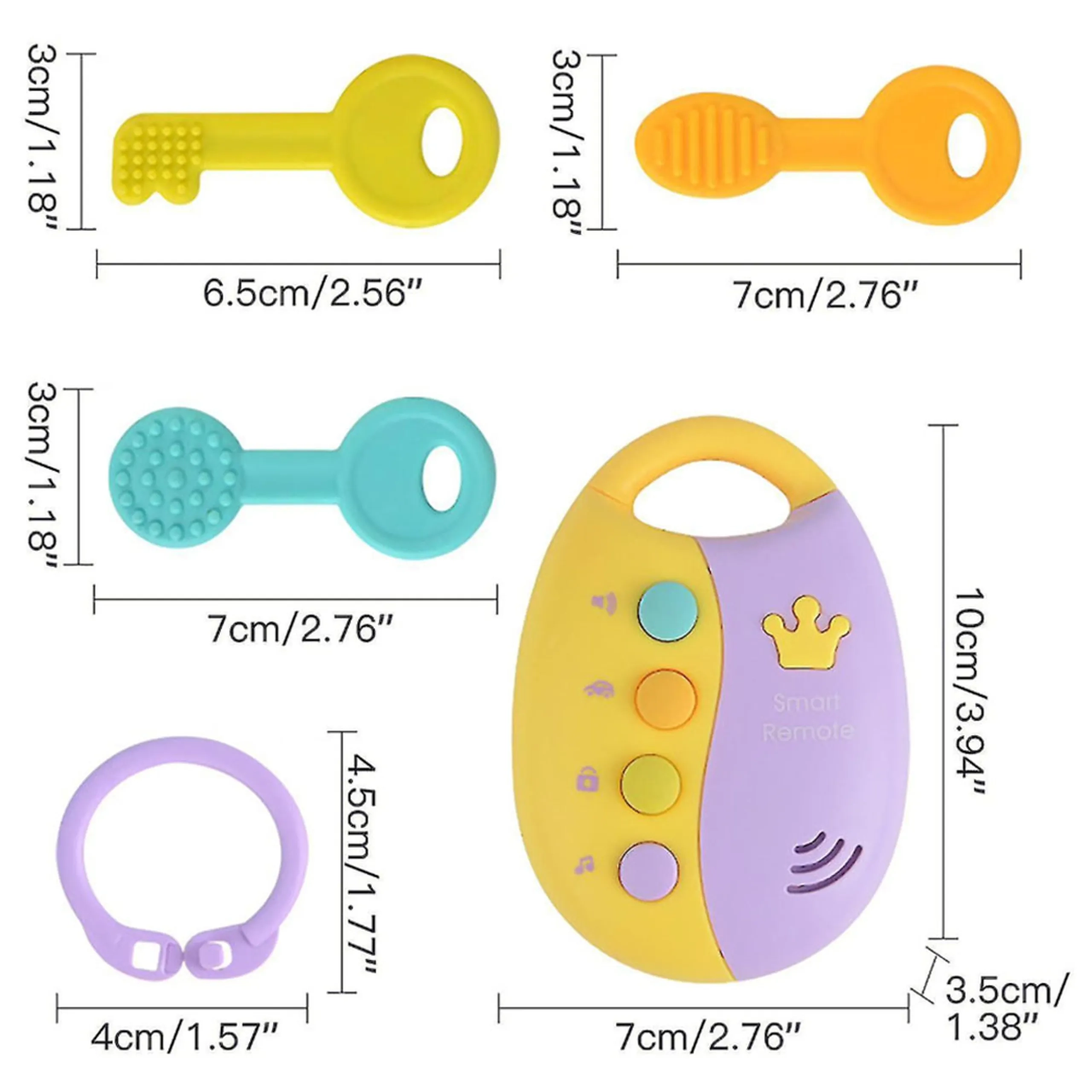 Remote Car Keys Set Musical Toy - 0 months+