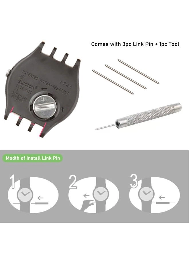 17mm Silicone Watch Band for Swatch