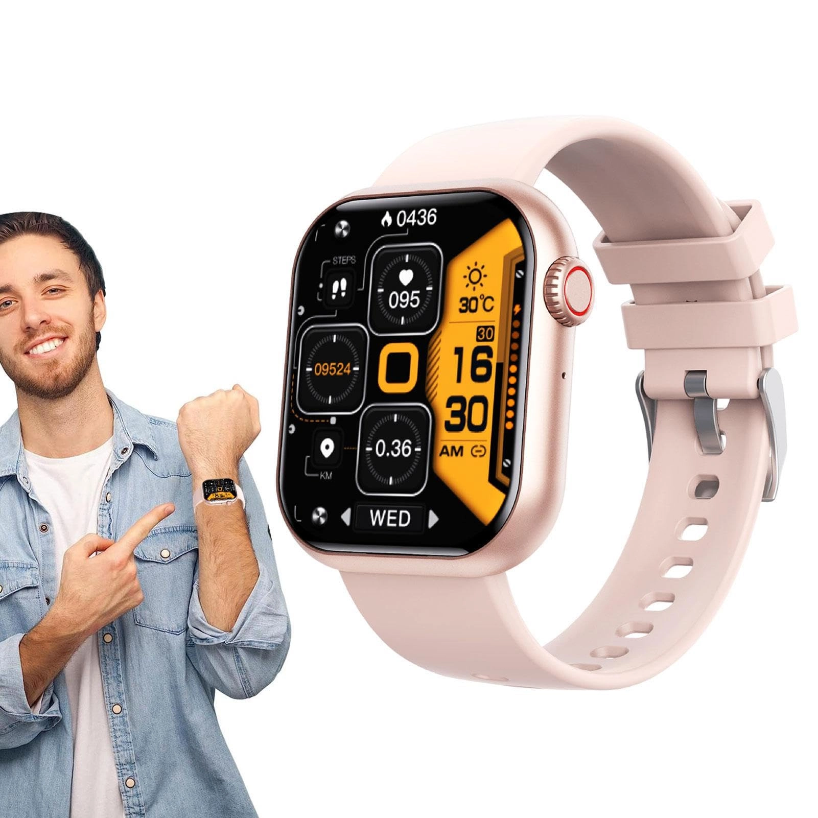 F67S - Non-Invasive Blood Glucose 1.43-Inch Screen IP67 Waterproof