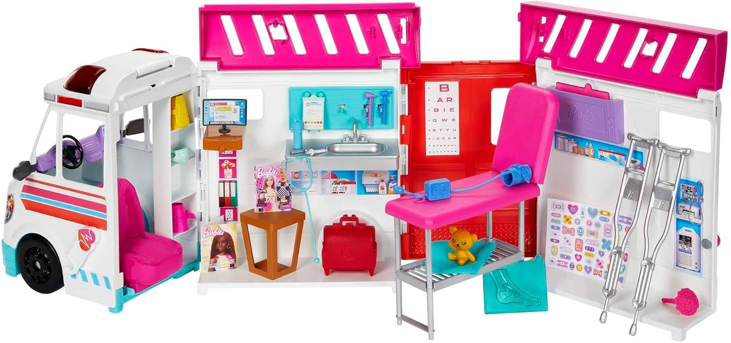 Play and Dream Transforming Ambulance and Clinic Playset - 20+ Accessories