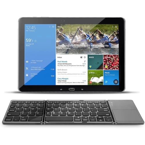 Foldable Bluetooth Wireless Keyboard - Trackpad Rechargeable