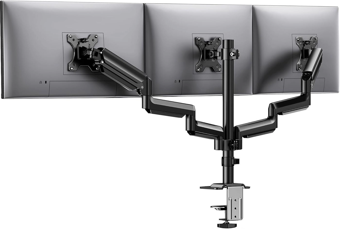 HUANUO Triple Monitor Mount - 13-27 inch VESA 75x75, 100x100mm
