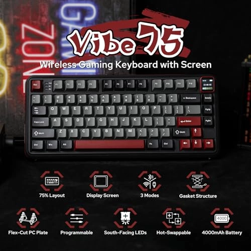 Vibe75 - 75% 2.4 GHz wireless, Bluetooth, USB-C