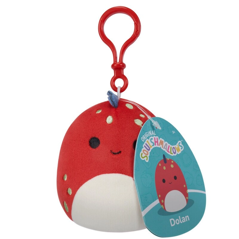 Dolan Red Dino - 3.5" Clip-On Washable Squishy