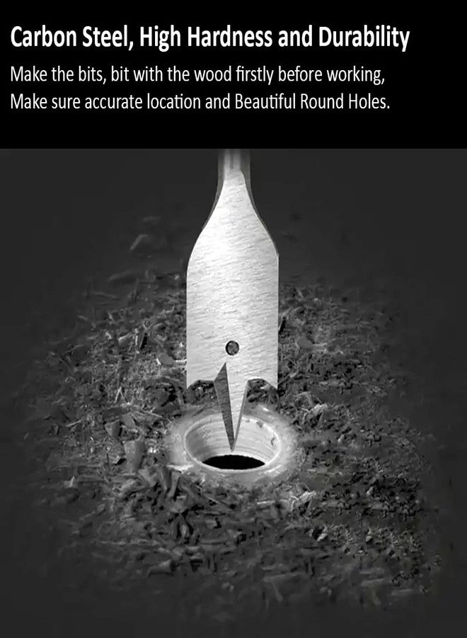 Flat Wood Spade Drill Bit - 6Pcs