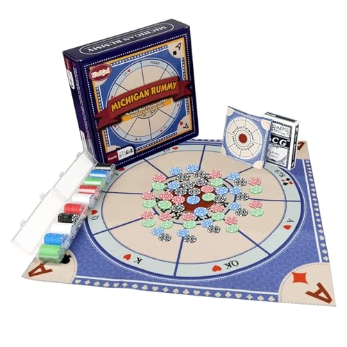 WodGod Michigan Rummy Deluxe - Felt Game Mat 200 Chips