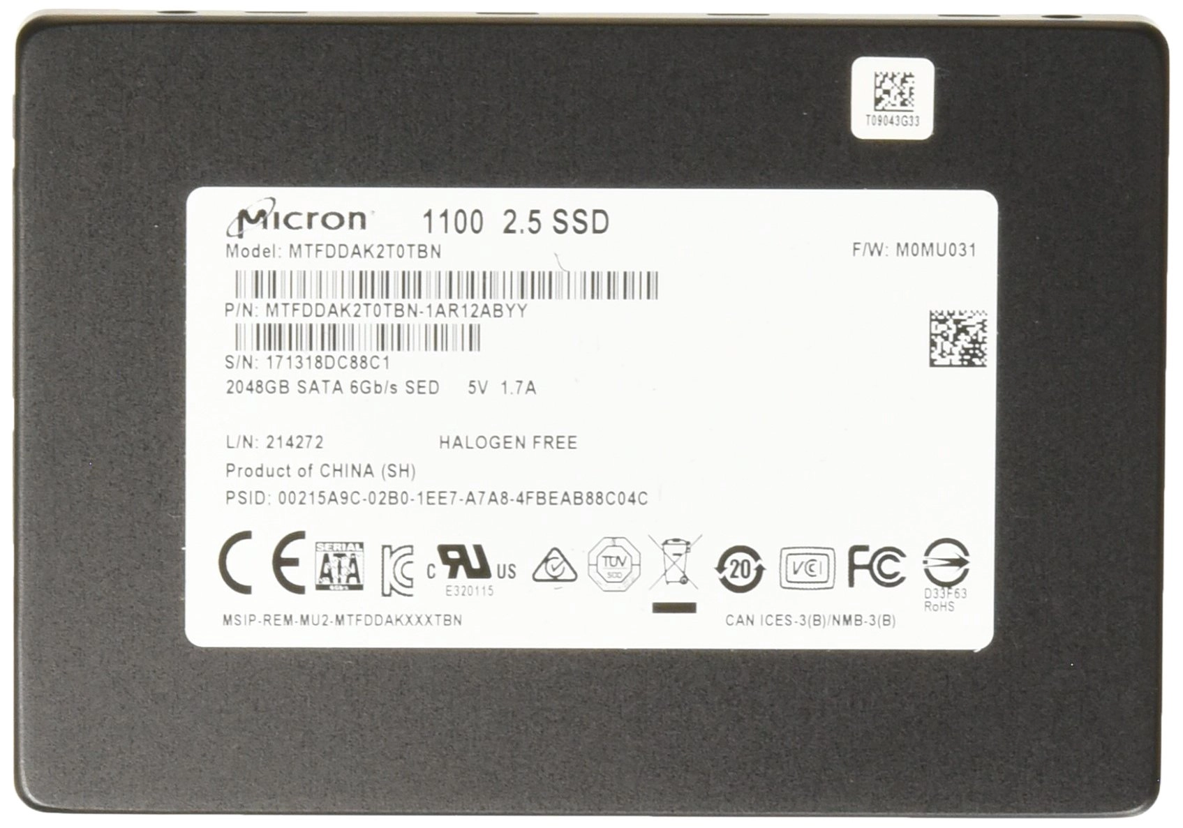 Crucial Micron 1100 - 2048 GB 2.5-Inch