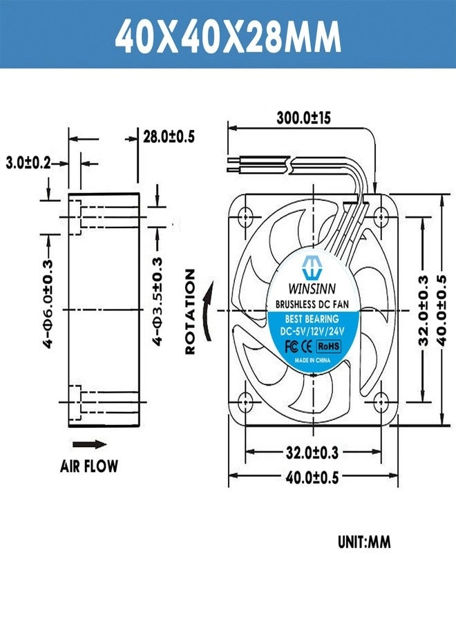 40mm Fan - 4Pcs