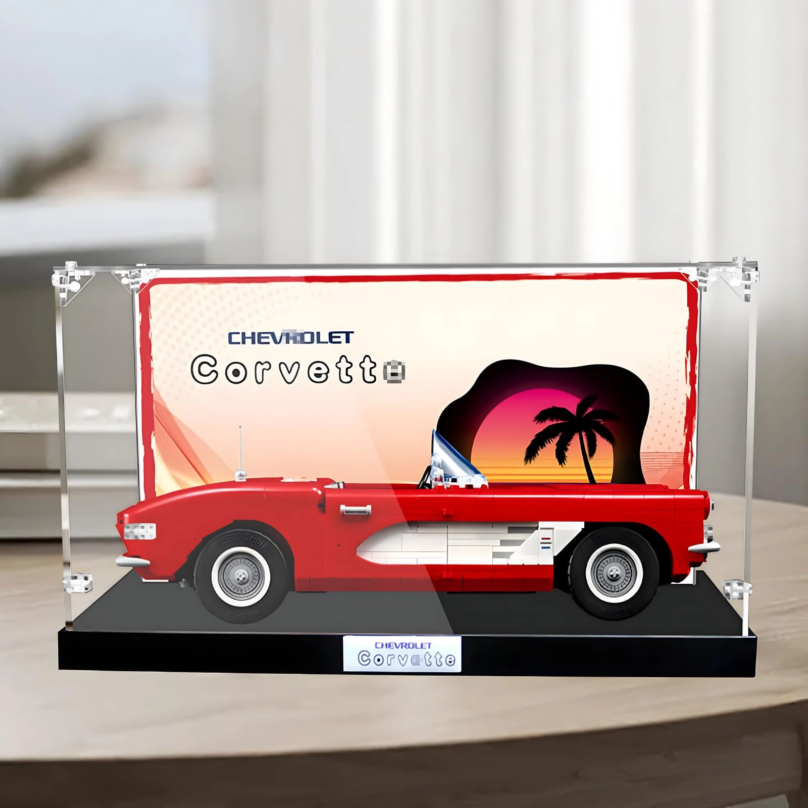 Shengor Figures Display Box for LEGO 10321 Corvette - acrylic 3mm thickness