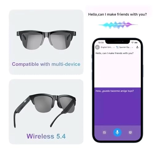 Translation Glasses - Over 100 Languages Lightweight Blue Blocking