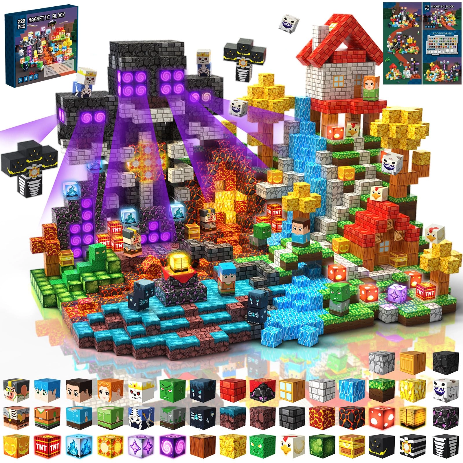 Crifeton Magnetic Building Blocks - 220 pcs