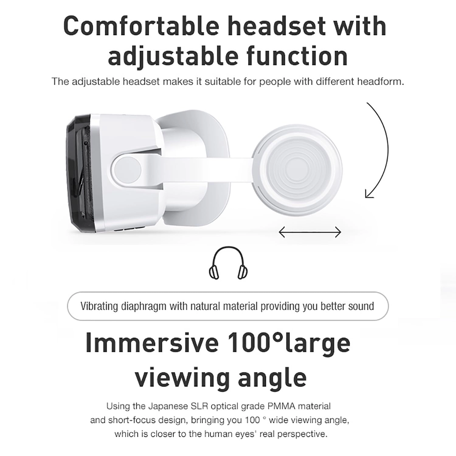 VR Headset - 4.7-6.7" Screen Bluetooth 3D