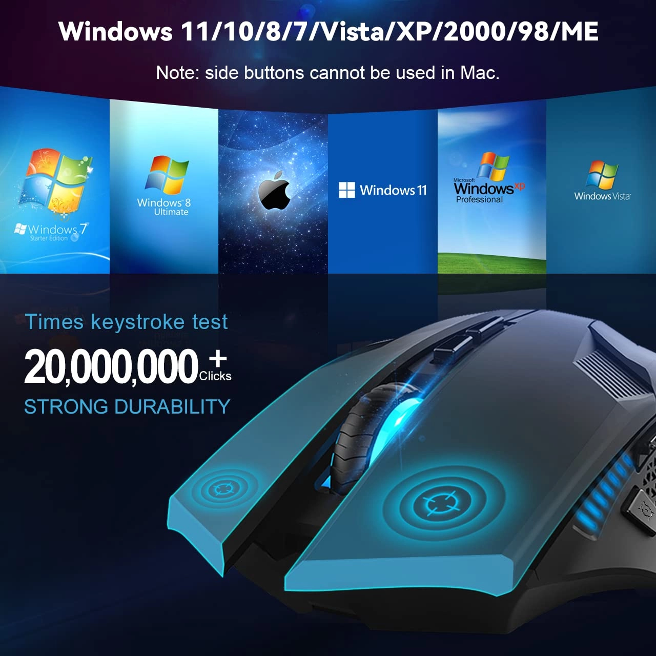 4800 DPI 6-Button Mouse - Wireless