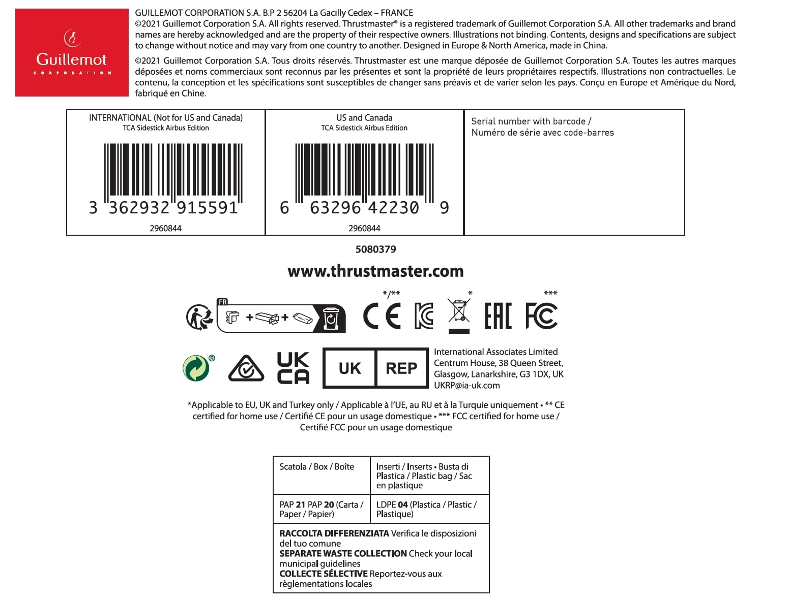 TCA Sidestick Airbus Edition Flight Stick - PC