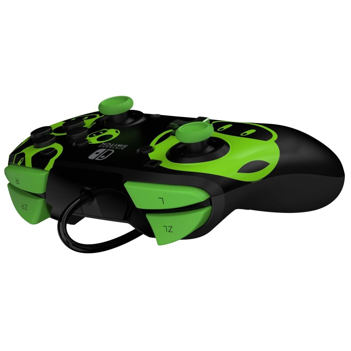 Nintendo Switch Sheikah Shoot Rematch Glow Wired Controller Black/Blue