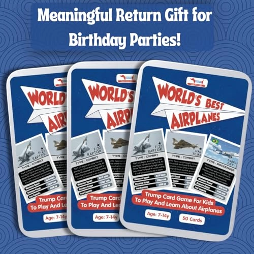 Airplane Trump Card - 6-7, 8-10, 11-12 50 pieces