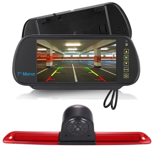 Brake Light Reversing Camera + Rear View Mirror Monitor - Night vision 628 x 586 pixels