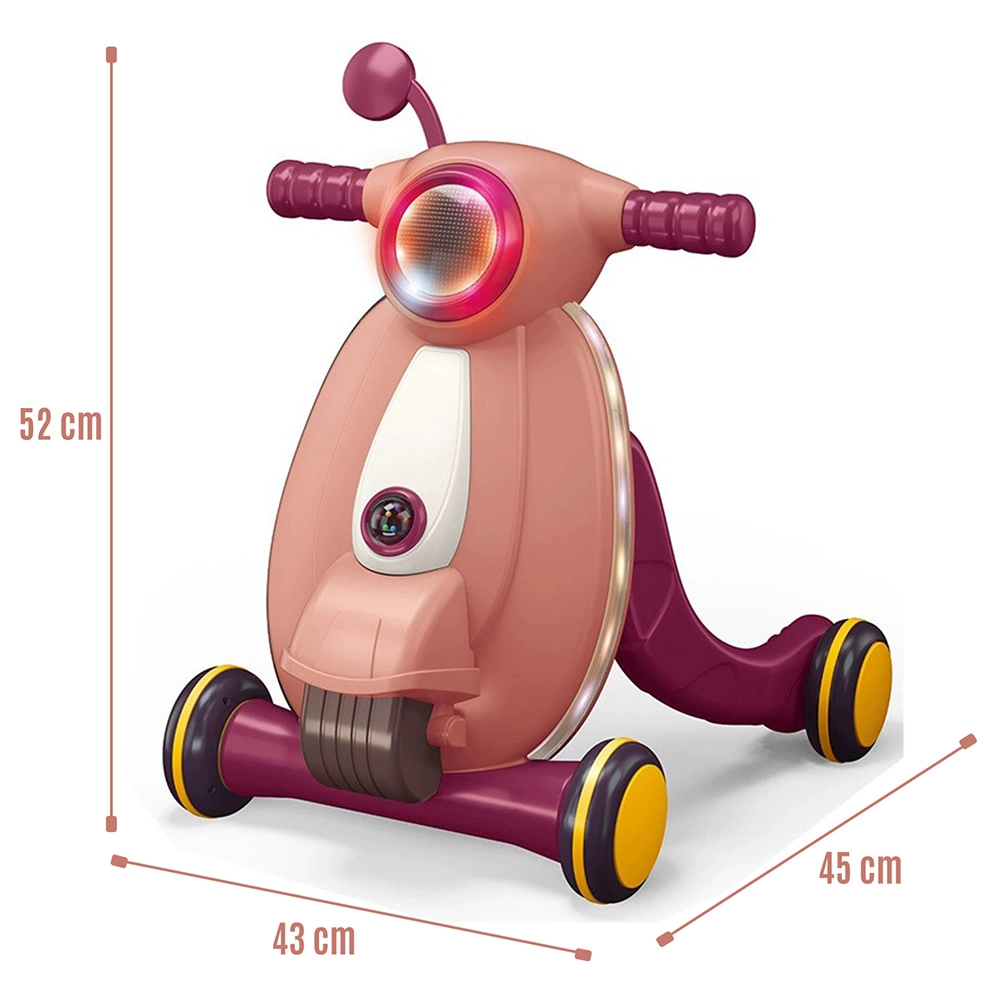 Multifunctional Baby Walker - Light Music Pink