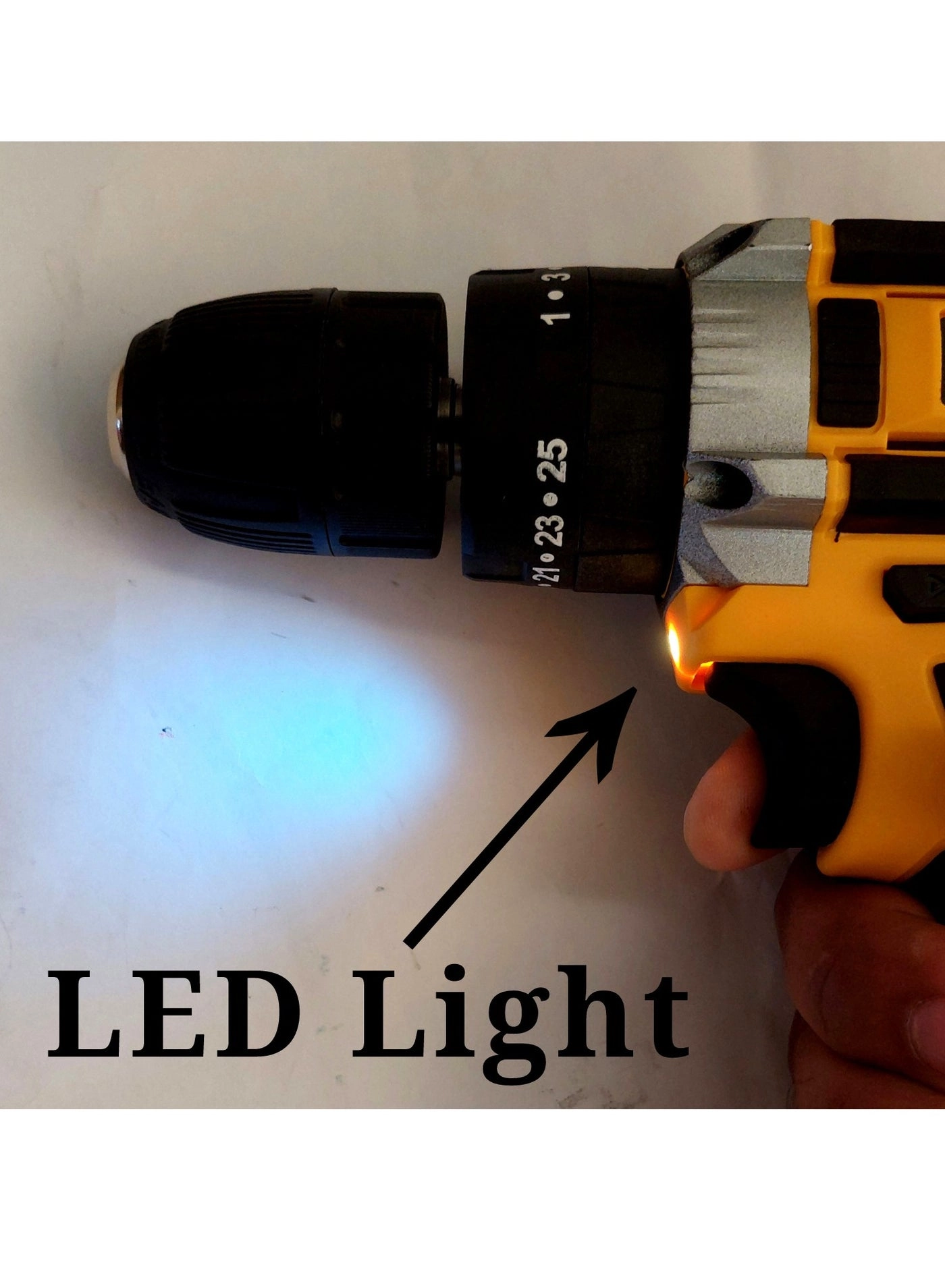 Impact Cordless Drill - 12 Volts Black & Yellow