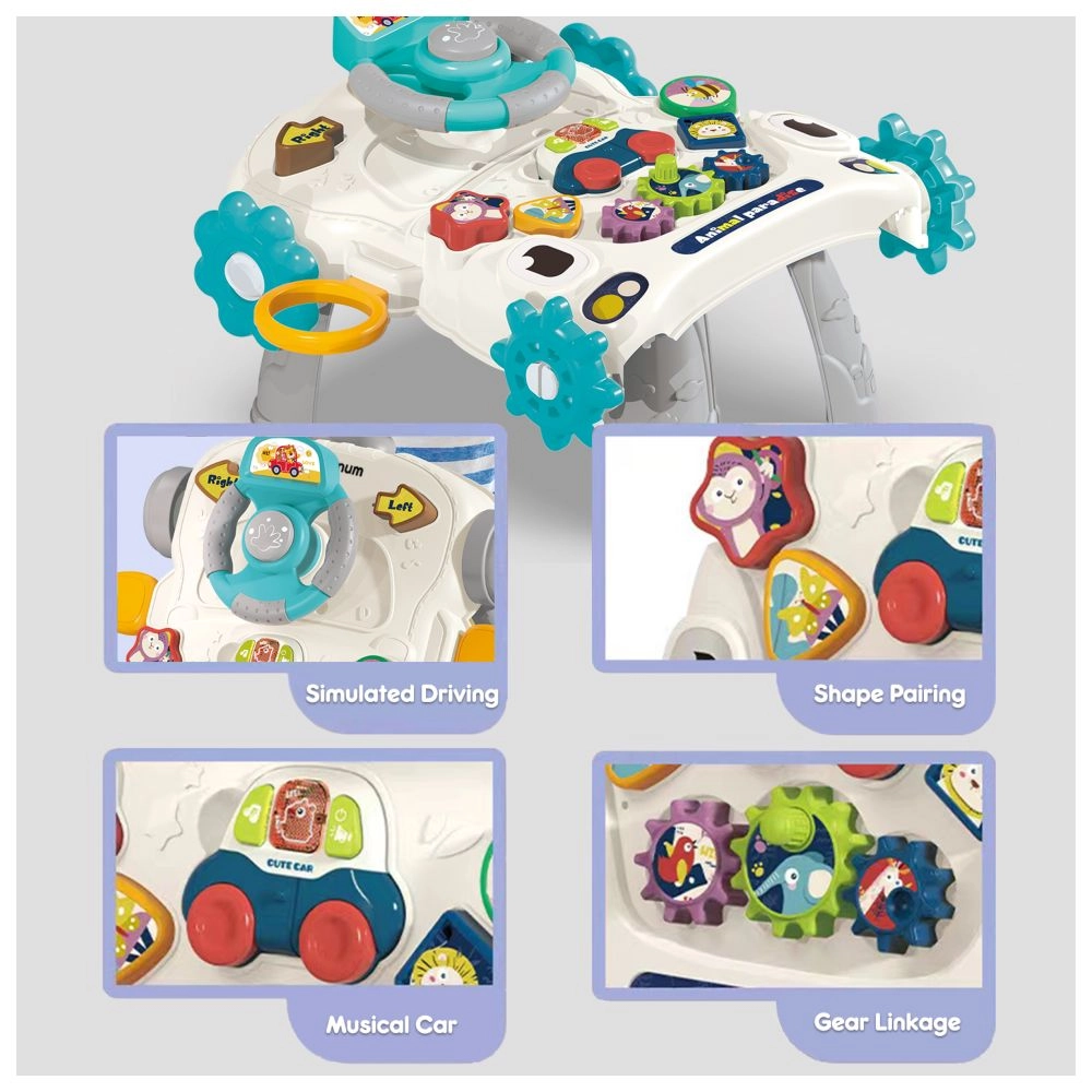 3-in-1 Baby Walker - Musical Keyboard Learning Table Mode