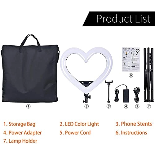 Heart-shaped Fill Light - RGB 360° Adjustable Angle