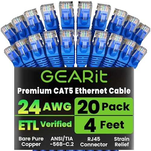 CAT5E Ethernet Connection Cable - 1.5 Feet