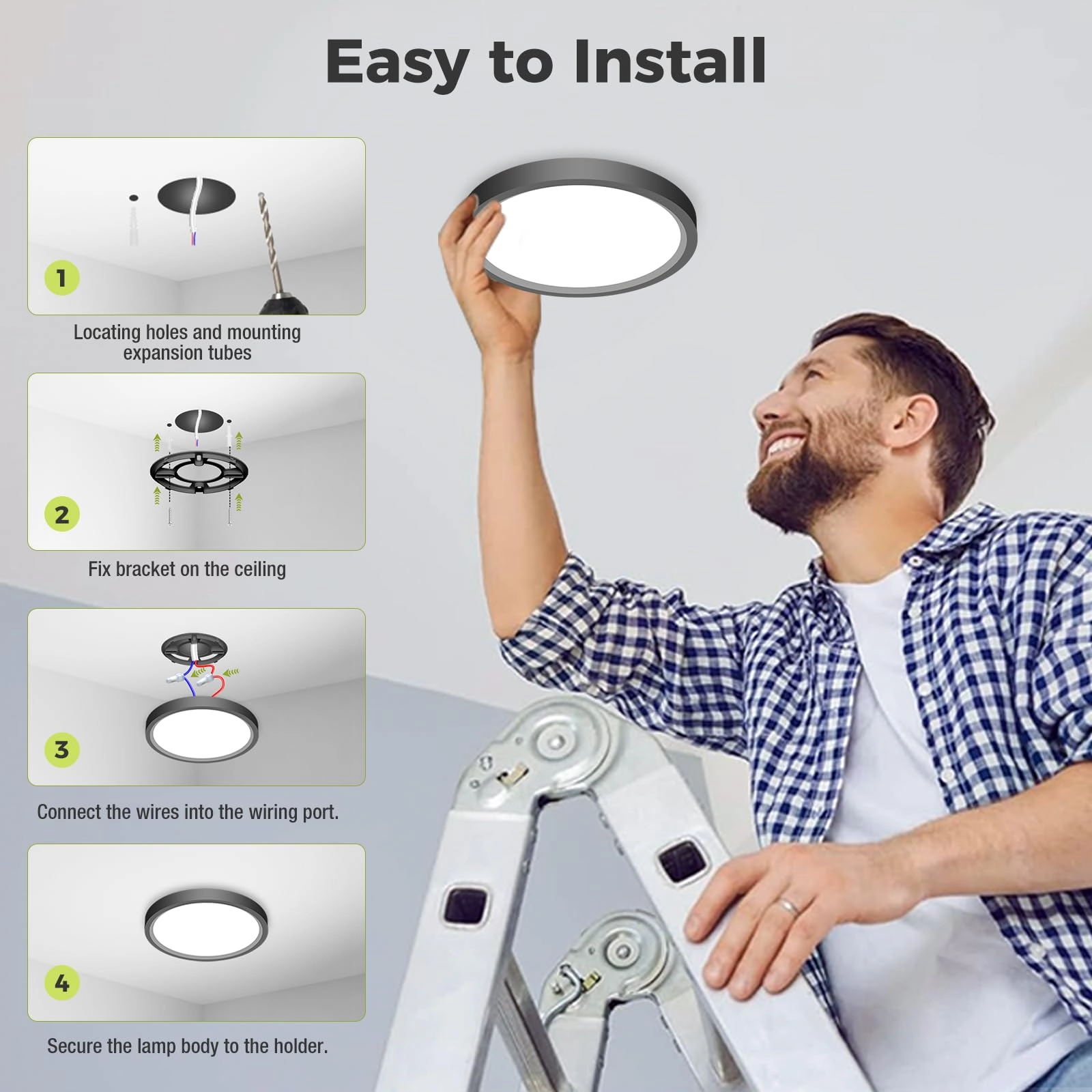LED Ceiling Light - 3000K 4000K 6500K Pack