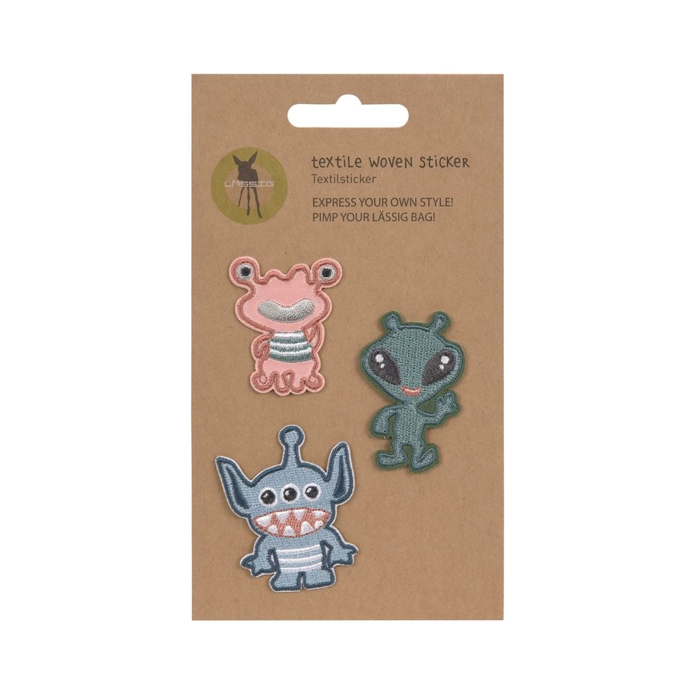 Monster Sticker Book Textile Woven 3 pcs