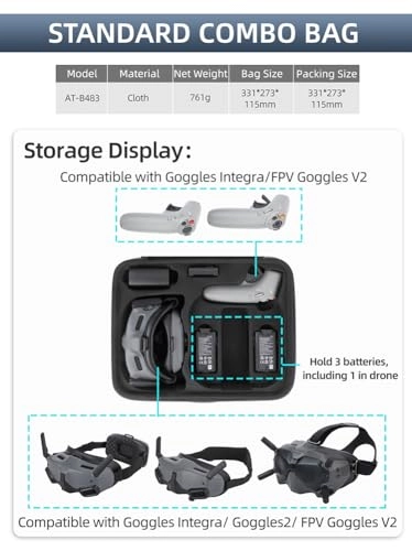 DJI Avata Case - 242*202*115 mm DJI Avata Series Goggles V2 Case