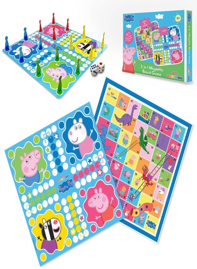 Wembley Peppa Pig Magnetic Ludo - 2 in 1 Snake and Ladder