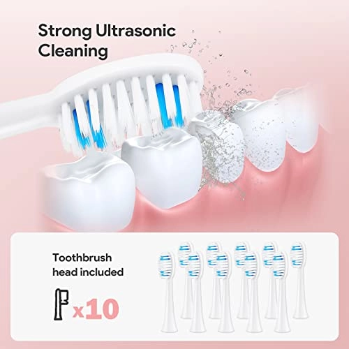 Sonic Electric Toothbrush - 42,000 VPM 2 Minute Timer 5 Modes Pack