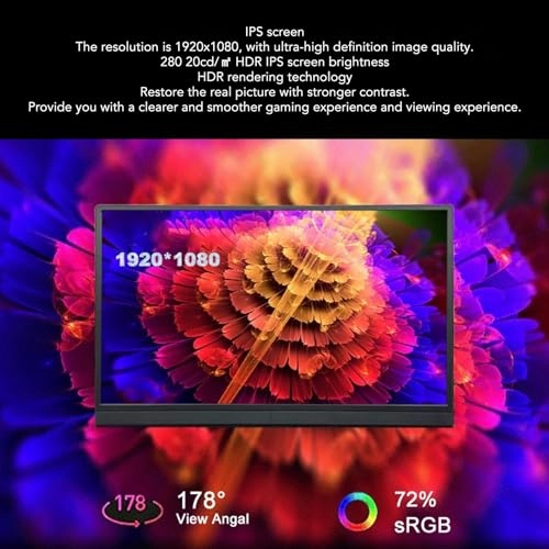 Portable Monitor - 1080P 15.6 Inch