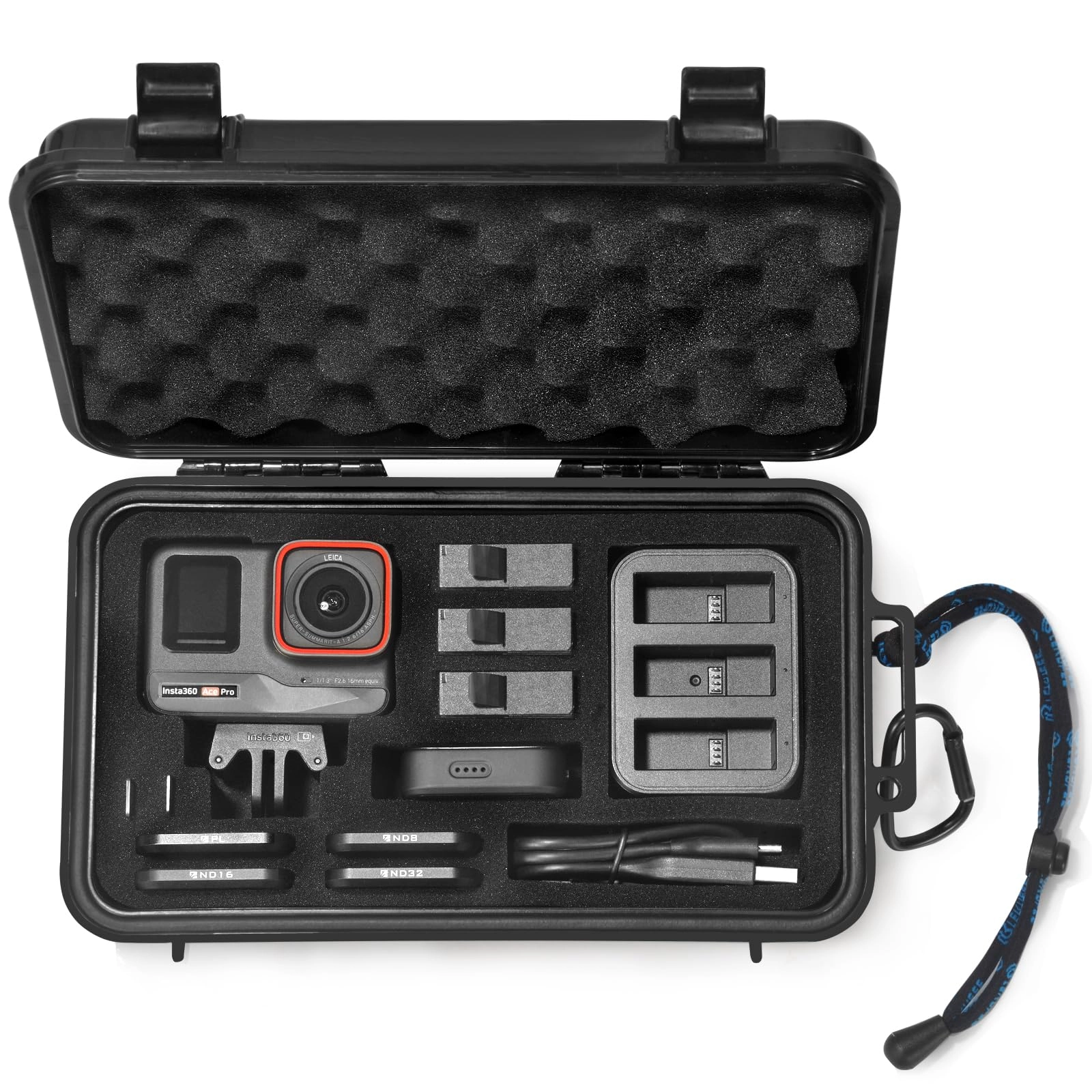 LEKUFEE Travel Waterproof Hard Case - Insta360 Ace Pro 2 Insta360 Ace Pro Insta360 Ace